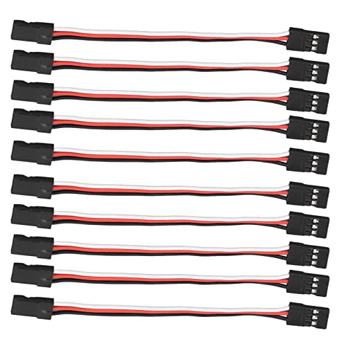 ViaGasaFamido 3 Pin -Servo -Verlängerungskabel, 10pcs Servo Verlängerungskabel, PVC + Messing, 30 Messing Innenkern, Universal Design, Futaba und JR kompatibel, Abgewinkelter Stecker, Flugzeug (100 ViaGasaFamido 3 Pin -Servo -Verlängerungskabel, 10pcs Servo Verlängerungskabel, PVC + Messing, 30 Messing Innenkern, Universal Design, Futaba und JR kompatibel, Abgewinkelter Stecker, Flugzeug (100 von ViaGasaFamido