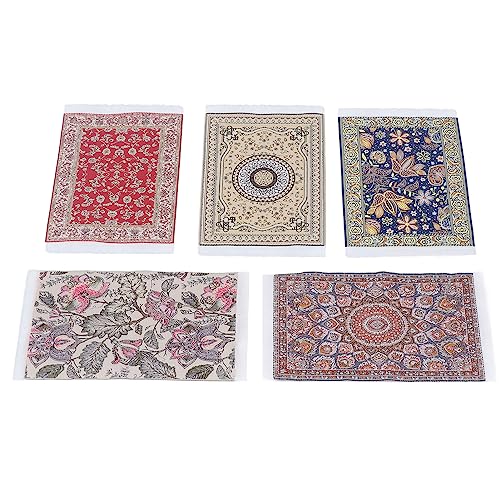 ViaGasaFamido 5pcs 1:12 Puppenhaus -Rughaus -Puppenhausmöbel Vintage Teppichblumendruck Exquisit 6,3 X 3,8 Zoll für DIY Decoration Photography Requisite ViaGasaFamido 5pcs 1:12 Puppenhaus -Rughaus -Puppenhausmöbel Vintage Teppichblumendruck Exquisit 6,3 X 3,8 Zoll für DIY Decoration Photography Requisite von ViaGasaFamido