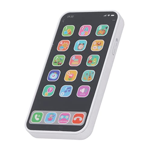 ViaGasaFamido Lernen Telefon Spielzeug, Interaktive Rolle Lichtzahlen Zählen, Lehrreich für Kleinkinder über 3 Jahre Alt (Englisches Weiß) von ViaGasaFamido