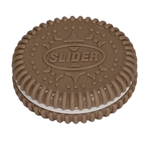 ViaGasaFamido Magnetische Push Slider Toy Kekse Geformte Zappelspielzeug Lindern Spannungsangst Lärm Plastik für Erwachsene ADHS Klassenzimmer Office Desk Kleinkind Reisen Ruhig (Brown) von ViaGasaFamido