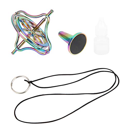 ViaGasaFamido Metal Spinning Top Legierung Präzision Gyroscope Spinner Desktop Dekompression Spielzeug für Kinder Erwachsene (Glänzend; 3x2,6 mm) von ViaGasaFamido