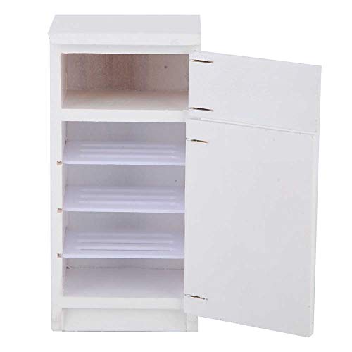ViaGasaFamido Miniaturpuppenhaus Kühlschrank 1:12 Weiß Mini Kühlschrank Möbeldekoration Zubehör Photographie Requisiten 5.1 * 2.4 * 2.1 Zoll von ViaGasaFamido