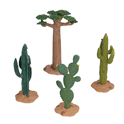 ViaGasaFamido Wüstenpflanzen-Modell, Künstliches Baummodell, 4 Verschiedene Bäume, Langlebig, für ab 3 Jahren für den Heimgebrauch (4 Bäume) von ViaGasaFamido
