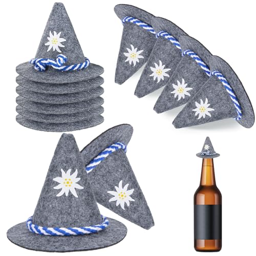 Vibbang 12 Stück Oktoberfest Hut Deko, Mini Trachtenhut, Oktoberfest Deko, blau-weiße Kordel Klein Filzhut, Tischdeko Bayrische Dekoration Streudeko Bayern Party Bierfest Vibbang 12 Stück Oktoberfest Hut Deko, Mini Trachtenhut, Oktoberfest Deko, blau-weiße Kordel Klein Filzhut, Tischdeko Bayrische Dekoration Streudeko Bayern Party Bierfest von Vibbang