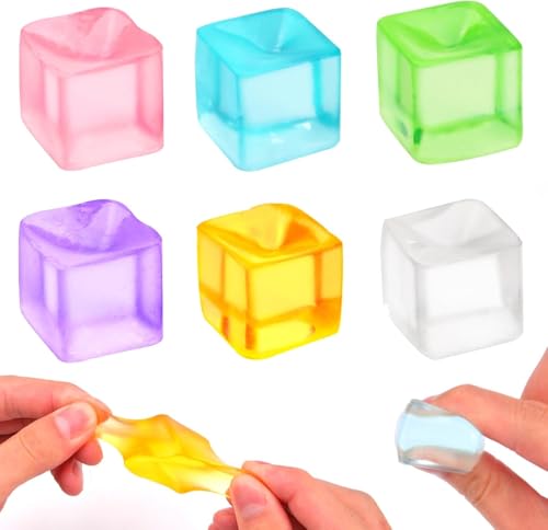 Vibbang 6Stück Eiswürfel Stress Balls, Mini Nice Cube, Bunte Anti Stress Squeeze Bälle Spielzeug, Fidget Toys Stress Relief Spielzeug, Eiswürfel Cube Stressbälle, für Kinder Erwachsene Vibbang 6Stück Eiswürfel Stress Balls, Mini Nice Cube, Bunte Anti Stress Squeeze Bälle Spielzeug, Fidget Toys Stress Relief Spielzeug, Eiswürfel Cube Stressbälle, für Kinder Erwachsene von Vibbang