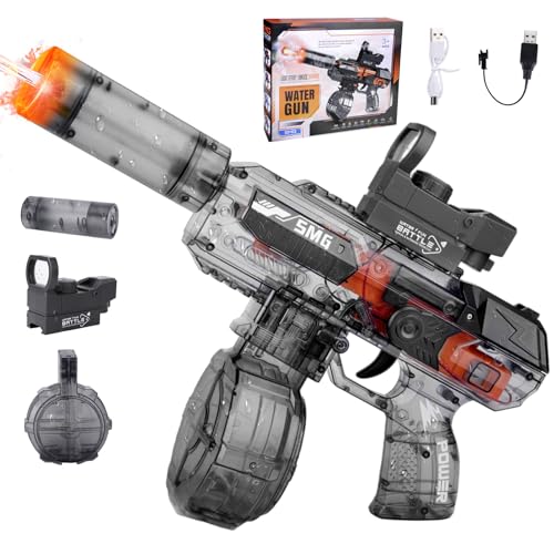 Vibbang Wasserpistole Elektrisch, Elektrische Wasserpistole mit Blitzeffekten, 500CC Große Kapazität Reichweite Automatische Wasser Gun für Erwachsene Kinder, Sommer Wasserspielzeug Outdoor Party von Vibbang