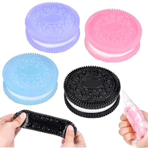 Vibbang 4 Stück Keks Stressabbauspielzeug, Keks Stressabbau Spielzeug, Ultraweiches Dekompressions Entlüftungsspielzeug, Cookie Stress Relief Toy für Angst, OCD Angst abbauen und Beruhigung von Vibbang