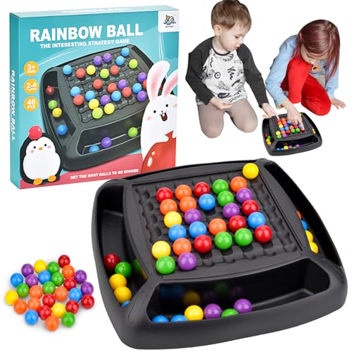Vibbang Intellektuelles Schachbrett Doppelduell, Interlektuelles Schachbrett, Rainbow Ball Elimination Brettspiel Fröhlichkeit Spiel, Intellektuelles Doppelduell Dual für Kinder von Vibbang