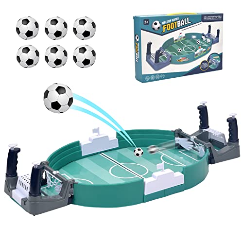 Vibbang Interaktives Tischkicker Spielzeug, Mini Tischkicker Spielzeug mit 6 Stück Fußball, Slingshot Spielzeug, Fußball Turniere Spielzeug für Kinder Erwachsene Weihnachten Geburtstagsfeier WM (A) von Vibbang