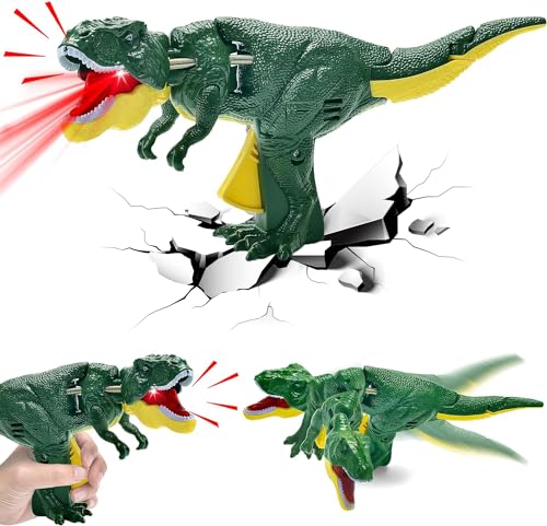Vibbang Schaukelnd Dinosaur Spielzeug mit Brüllenden Soundeffekten, Tyrannosaurus Rex Grabber, Kreative Tyrannosauru Model, Lustige Teleskopisch Dinosaur Geschenk für Mädchen Jungen von Vibbang