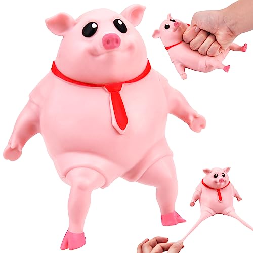 Vibbang Schweine Quetschspielzeug Stressbälle, Schwein Stressspielzeug, Kreatives Dekompressions Piggy, Anti Stress Schwein Squeeze Spielzeug für Erwachsene und Kinder Sensorisches Fidget Spielzeug von Vibbang