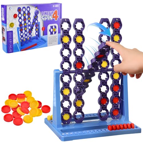 Vibbang Spin 4 Gewinnt, Brettspiel für 2 Spieler mit Drehfunktionen, Vier Gewinnt Brettspie, Strategie-Brettspiel für 2 Spieler, Gesellschaftsspiele für Junior, Spiel Geschenk für Kinder ab 6 Jahren Vibbang Spin 4 Gewinnt, Brettspiel für 2 Spieler mit Drehfunktionen, Vier Gewinnt Brettspie, Strategie-Brettspiel für 2 Spieler, Gesellschaftsspiele für Junior, Spiel Geschenk für Kinder ab 6 Jahren von Vibbang