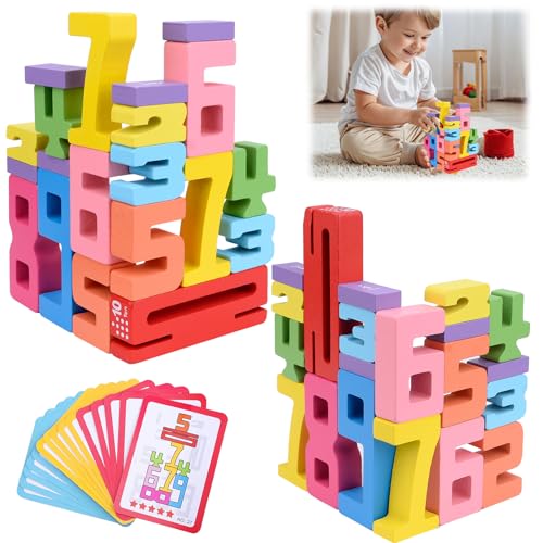 Vibbang Zahlenbausteine, Holz Zahlen, Holz Zahlenblock Spielzeug Set für Kinder, Montessori Zahlen, Bunt Stapelzahlen, Vorschul-Lernaktivitäten für Geburtstagsgeschenke, Familienspiel Vibbang Zahlenbausteine, Holz Zahlen, Holz Zahlenblock Spielzeug Set für Kinder, Montessori Zahlen, Bunt Stapelzahlen, Vorschul-Lernaktivitäten für Geburtstagsgeschenke, Familienspiel von Vibbang