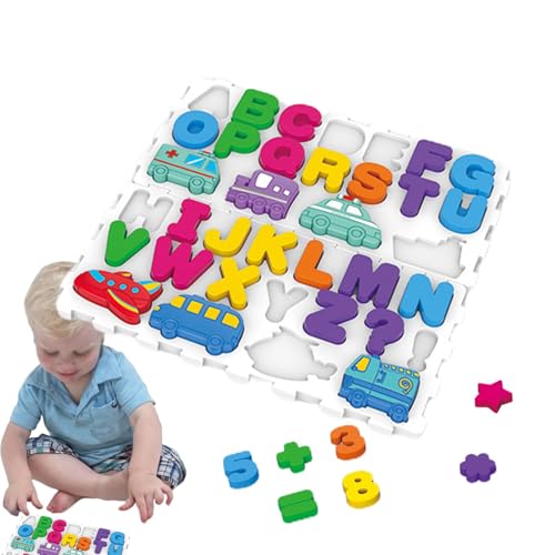 Alphabet Formen- und Zahlen-Puzzle: Kombinationsspiel aus Buchstaben und Zahlen aus Holz, Formen- und Farberkennungsset für Mädchen, und Kinder Alphabet Formen- und Zahlen-Puzzle: Kombinationsspiel aus Buchstaben und Zahlen aus Holz, Formen- und Farberkennungsset für Mädchen, und Kinder von Vibhgtf
