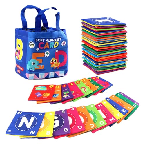 Badebücher – Alphabet-Bücher mit Tieren, Lernbuch für Kinder, pädagogisches Spielzeug, Buch aus weichem Stoff | Badebuch für ruhige Aktivität für Babys, Jungen, Mädchen, Vorschule von Vibhgtf