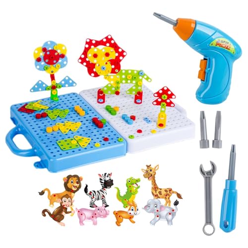 Bohrmaschine und Schraubendreher für Puzzle, Puzzlespiel für Kinder | Lernspiel, Werkzeug-Set, kreatives und lustiges Puzzle für Kinder von Vibhgtf