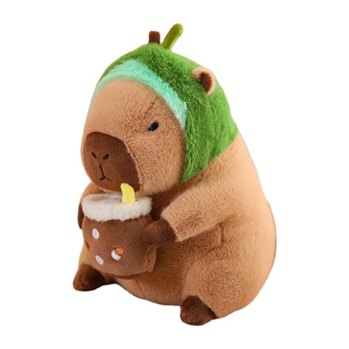 Capibara-Plüschtier - Capybara-Plüschkissen - Entzückendes Capybara-Plüschkissen mit abnehmbarem Kopfbezug, Capybara-Teddytier | Niedliches Plüschtier D Capibara-Plüschtier - Capybara-Plüschkissen - Entzückendes Capybara-Plüschkissen mit abnehmbarem Kopfbezug, Capybara-Teddytier | Niedliches Plüschtier D von Vibhgtf