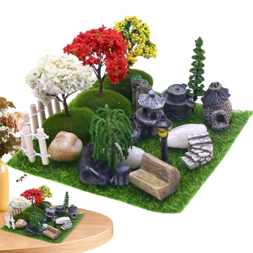 Feenhaus-Set, Feengarten-Set für den Außenbereich, Zubehör für Feenhaus, Miniaturfiguren, Kunstgras, Feengarten-Zubehör, Miniatur-Gartenfiguren von H Feenhaus-Set, Feengarten-Set für den Außenbereich, Zubehör für Feenhaus, Miniaturfiguren, Kunstgras, Feengarten-Zubehör, Miniatur-Gartenfiguren von H von Vibhgtf