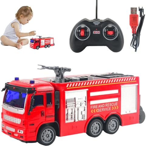Feuerwehrspielzeug für kleine Kinder, Feuerwehrautoset für Kinder, Spielzeug-LKW mit Lichteffekten, Modell Feuerwehrautos für Kinder, Feuerwehrspielzeug für kleine Kinder, Feuerwehrautoset für Kinder, Spielzeug-LKW mit Lichteffekten, Modell Feuerwehrautos für Kinder, von Vibhgtf