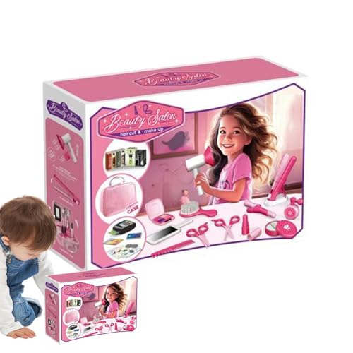 Friseurspielzeug für Simulationsspiele: Friseurspielzeug für Simulationsspiele, Friseurrollenspiel, Simulations-Make-up-Set für Salon-Stylisten für und Mädchen von Vibhgtf