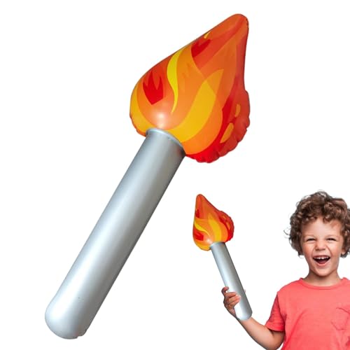 Gefälschte Fackel, Flammenstütze | Gefälschtes aufblasbares Taschenlampenspielzeug | Aufblasbare Fackel, lustige Fackel zum Aufblasen für Halloween-Cosplay, 16 Zoll gefälschtes Flammenfackelspielzeug von Vibhgtf