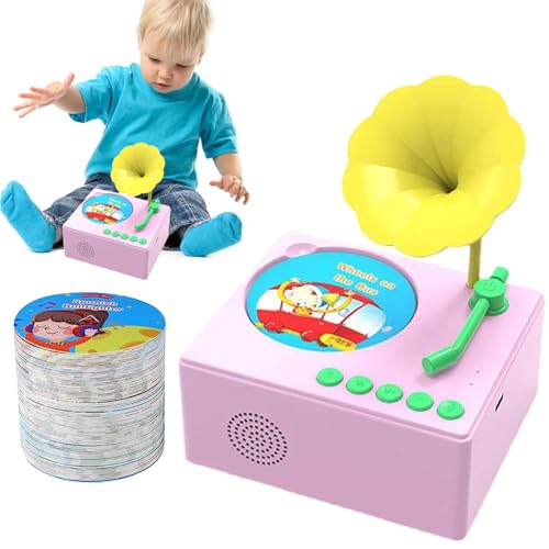 Grammophon für Kinder, 96 Karten, Grammophon-Spielzeug für Kleinkinder, Spielzeug für Phonograph-Plattenspieler für Kinder, Grammophon-Musik-Player für Kinder, Lernspielzeug Grammophon für Kinder, 96 Karten, Grammophon-Spielzeug für Kleinkinder, Spielzeug für Phonograph-Plattenspieler für Kinder, Grammophon-Musik-Player für Kinder, Lernspielzeug von Vibhgtf