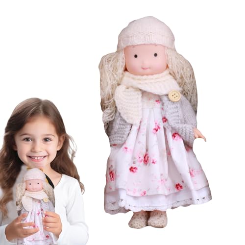 Handgemachte Puppe – Stoffpuppe für Mädchen – entzückende Anime-Tuchpuppe, beruhigendes Schlafspielzeug, Kinderspielzeug, -Thema-Puppe mit Kleid und Zugang von Vibhgtf