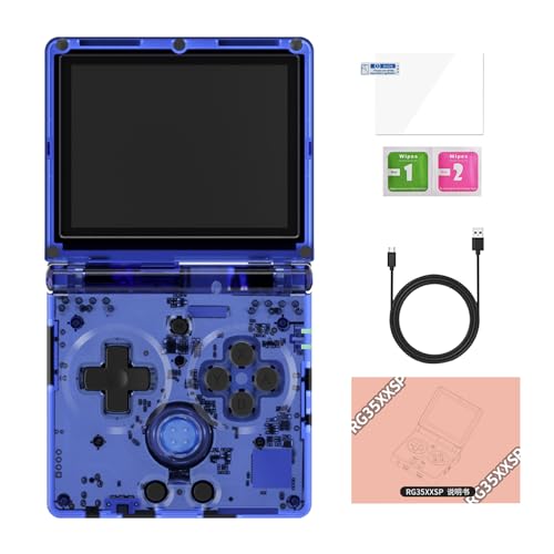 Handheld-Spielkonsole für Kinder – Klassische tragbare Videospiele | 3,5-Zoll-IPS-Bildschirm, Klassische Faltbare Spielkonsole, unterstützt TV-Anschluss, Spielgerät für Kinder von Vibhgtf
