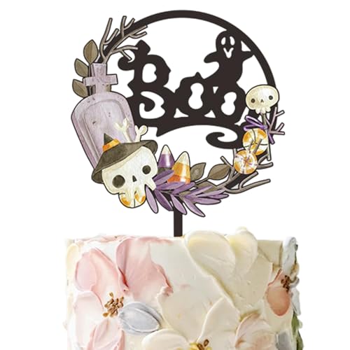 Happy Halloween Kuchendekoration, Halloween-Kuchendekorationen, Partydessert, Halloween-Kuchen-Ergänzung, Tischdekorationszubehör, Kuchendekorationen von Vibhgtf