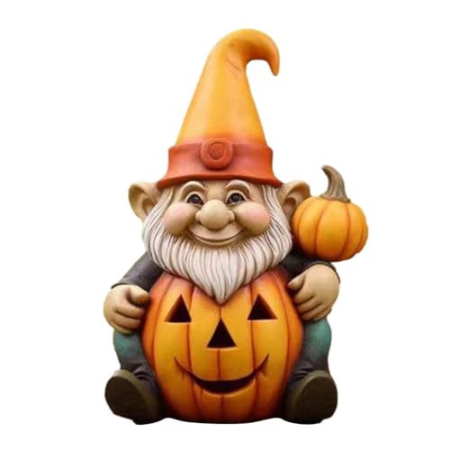 -Zwerge, handbemalte Zwerge aus Kunstharz, Dekoration für den Außenbereich, für Terrasse, entzückende Halloween-Gartenstatue mit , , Rasen, Garten -Zwerge, handbemalte Zwerge aus Kunstharz, Dekoration für den Außenbereich, für Terrasse, entzückende Halloween-Gartenstatue mit , , Rasen, Garten von Vibhgtf