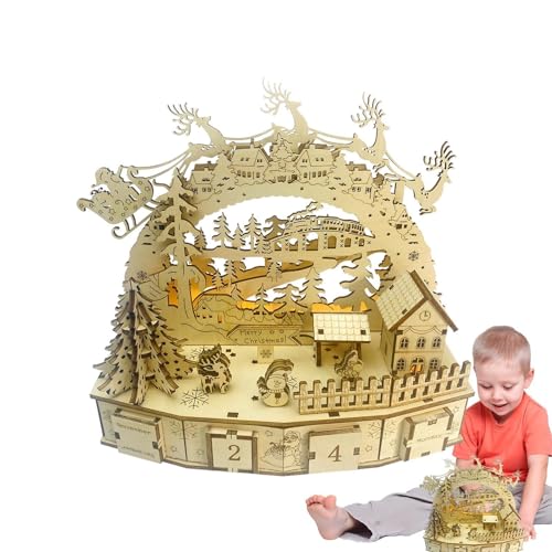 Holzpuzzle – Modellbausatz aus Holz für Erwachsene, rustikales Modellbausatz, mechanisches Puzzle mit LED-Licht, Bücherregal, TV-Ständer, Zentrum Holzpuzzle – Modellbausatz aus Holz für Erwachsene, rustikales Modellbausatz, mechanisches Puzzle mit LED-Licht, Bücherregal, TV-Ständer, Zentrum von Vibhgtf