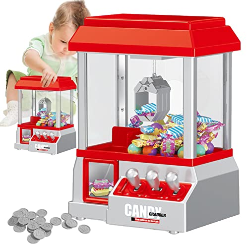 Krallenspielmaschine, Cool Fun Candy Grabber, Auszeichnungsspender, Spender mit 24 Spielmünzen für Kinder, Arcade Toy Grabber Machine für Kinder, und Mädchen Krallenspielmaschine, Cool Fun Candy Grabber, Auszeichnungsspender, Spender mit 24 Spielmünzen für Kinder, Arcade Toy Grabber Machine für Kinder, und Mädchen von Vibhgtf