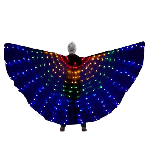 LED-Flügel für Bauchtanz für Kinder, leuchtende Schmetterlingsflügel für Bauchtanz für Kinder, mit Teleskopstangen, LED-Kostüme, leuchtet im Dunkeln, für Halloween LED-Flügel für Bauchtanz für Kinder, leuchtende Schmetterlingsflügel für Bauchtanz für Kinder, mit Teleskopstangen, LED-Kostüme, leuchtet im Dunkeln, für Halloween von Vibhgtf