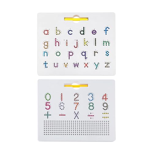 Magnetische Buchstabenbrett, doppelseitig, magnetisches Alphabet, doppelseitige 2-in-1-Edition, magnetisch, doppelseitig, für Kinder und von Vibhgtf