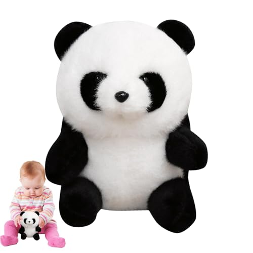 Panda Plüschtier, Panda | Plüschtier – Bequemes und entzückendes kreatives Panda-Plüschtier mit selbstklebendem Gurt für Zimmerdekoration von Vibhgtf