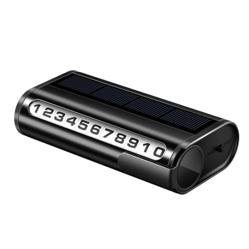 Parknummernschild, Telefonnummernschild, Benachrichtigung, Parkkarte, leuchtend, vorübergehendes Solar-Stopp-Signal, für Dekorationszubehör von Vibhgtf