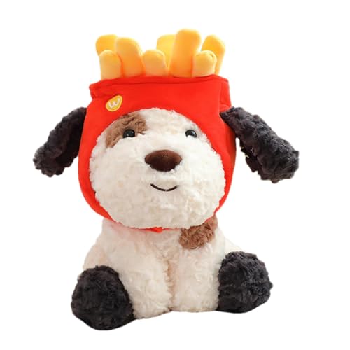 Plüschpuppe für Hunde, realistische Plüschtiere für Hunde | Pommes Frites des Tieres gefüllt mit Plüschhund, lustiger und niedlicher Plüschhund für von Vibhgtf