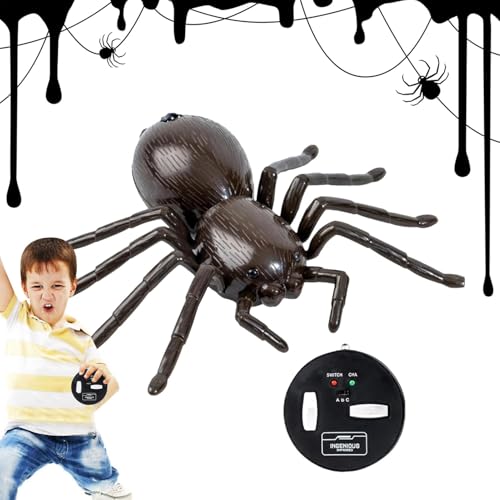 Realistische Spinne - RC Spinnroboter - Realistische RC Spinnroboter | Halloween-Spielzeug mit realistischen Bewegungen und hellen LED-Augen, RC Spinne, ferngesteuerte Spinne, RC Tarantella mit von Vibhgtf