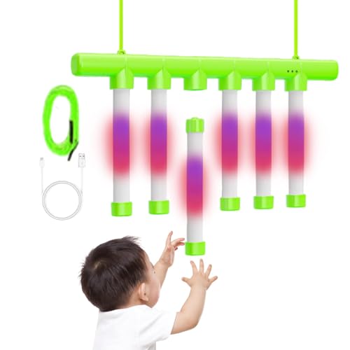 Reflex-Herausforderungsspiel: Fallende Stöcke, Fangspiel | 3 Trainingsreaktionsspiel-Sticks mit einstellbarer Geschwindigkeit Beleuchtung, Sticks von Vibhgtf