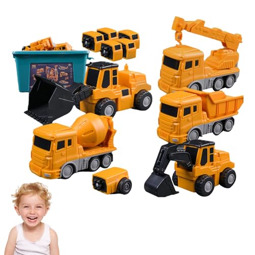 Robot Car Toys – Spielzeug für Baufahrzeuge, Roboter-Action-Figur, magnetisches Transformationstechnik-Spielzeug, Transformationsautospielzeug Robot Car Toys – Spielzeug für Baufahrzeuge, Roboter-Action-Figur, magnetisches Transformationstechnik-Spielzeug, Transformationsautospielzeug von Vibhgtf