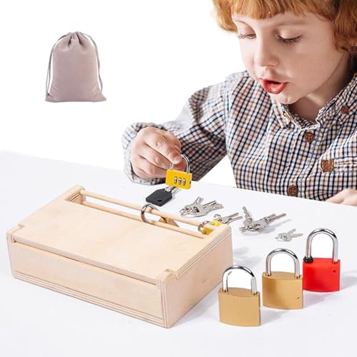 Schloss- und Schlüssel-Set – -Lernmaterialien aus, Schloss- und Schlüsselspielzeug, Geschenk für Kinder, Vorschule, Homeschool-Klassenzimmer, Lernspielzeug Schloss- und Schlüssel-Set – -Lernmaterialien aus, Schloss- und Schlüsselspielzeug, Geschenk für Kinder, Vorschule, Homeschool-Klassenzimmer, Lernspielzeug von Vibhgtf