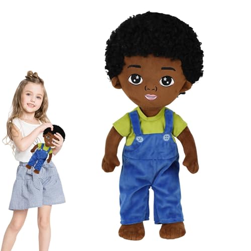 Schwarze Plüschpuppen im Hawaii-Stil, Afrokaukasische Puppen, realistische Schreibtischdekoration für Sofa, Büro, Bett und Kinderbett für Kinder, Mädchen und von Vibhgtf