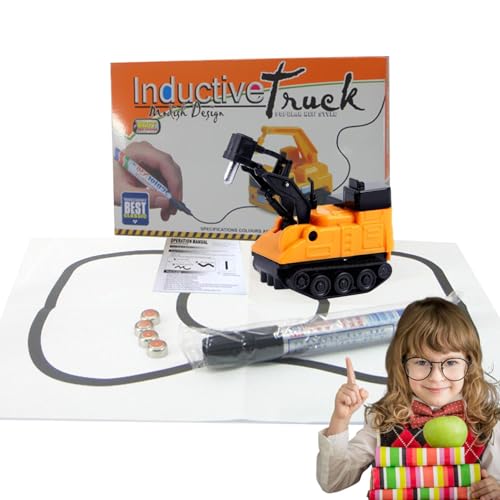 Spielzeug für geführtes Auto, Bagger, Lernspielzeug mit optischem Sensor, Spielzeug für geführtes Auto, neuartiges Geschenk, Kinder können verschiedene Designs von Vibhgtf