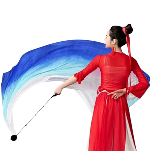 Tanz-Seidenschleier – Tanz-Seidenschleier Poi, Bauchtanz-Seidenschal-Schleier-Poi-Streamer | Eleganter Bauchtanz-Poi-Streamer, Seidenschal, Schleier in abgestuften Farben für Flow-Arts, Anbetung und T von Vibhgtf