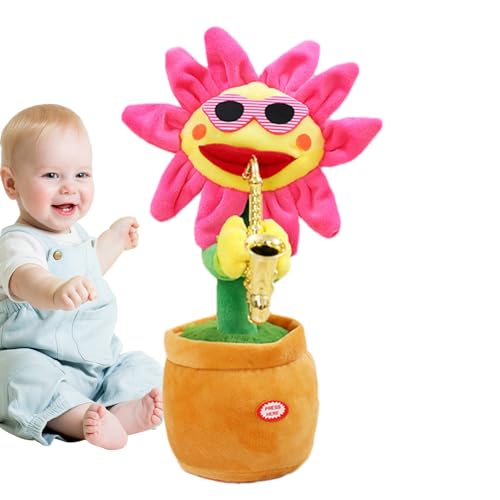 Tanzende Sonnenblume, tanzendes Sonnenblumenspielzeug, tänzendes Sonnenblumen-Saxophon, weiches Plüsch-Saxophon, wiederholtes Sprechen und Aufnehmen, Party, 200 Musiklieder Tanzende Sonnenblume, tanzendes Sonnenblumenspielzeug, tänzendes Sonnenblumen-Saxophon, weiches Plüsch-Saxophon, wiederholtes Sprechen und Aufnehmen, Party, 200 Musiklieder von Vibhgtf