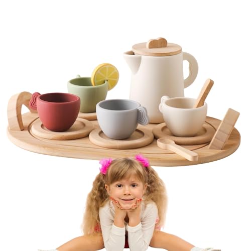 Teezeitspielzeug für Prinzessin, Spielzeug-Set für die Teezeit, Teezeitspielzeug für Mädchen, Smooth Edges Play, D Teezeitspielzeug für Prinzessin, Spielzeug-Set für die Teezeit, Teezeitspielzeug für Mädchen, Smooth Edges Play, D von Vibhgtf
