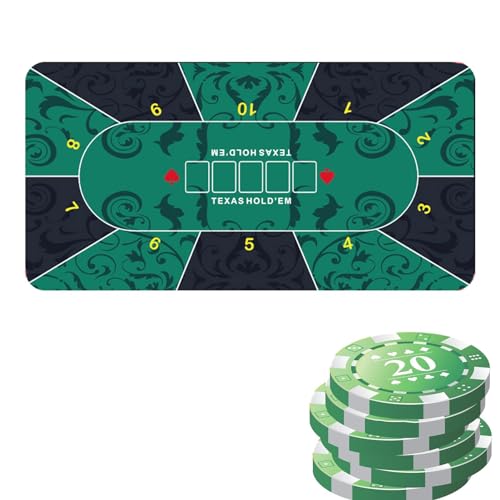 Tischdecke für Tische, 120 x 60 cm, rutschfeste Matte, Spielmatte, Pokermatte Tischdecke für Tische, 120 x 60 cm, rutschfeste Matte, Spielmatte, Pokermatte von Vibhgtf