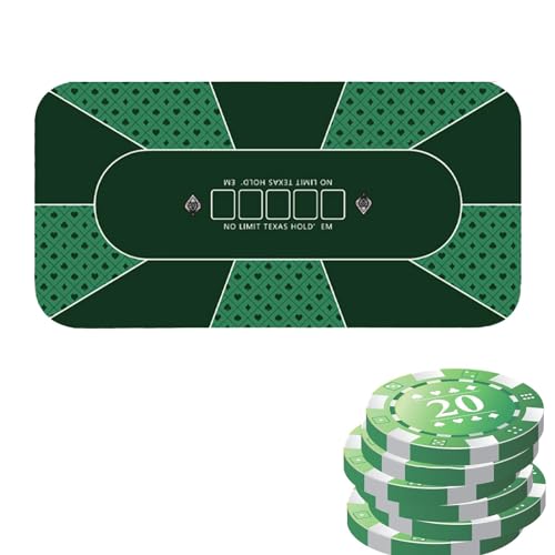 Tischdecke für Tische, 120 x 60 cm, rutschfeste Matte, Spielmatte, Pokermatte von Vibhgtf