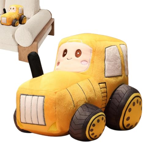 Traktor-Plüschtier, gefüllt, Plüschkissen, Traktor-Puppe, Plüschspielzeug, Plüschfahrzeug, dekoratives Kissen für Sofa, Cartoon-Puppe von Vibhgtf