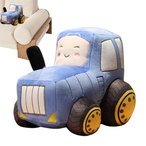Traktor-Plüschtier, gefüllt, Plüschkissen, Traktor-Puppe, Plüschspielzeug, Plüschfahrzeug, dekoratives Kissen für Sofa, Cartoon-Puppe von Vibhgtf